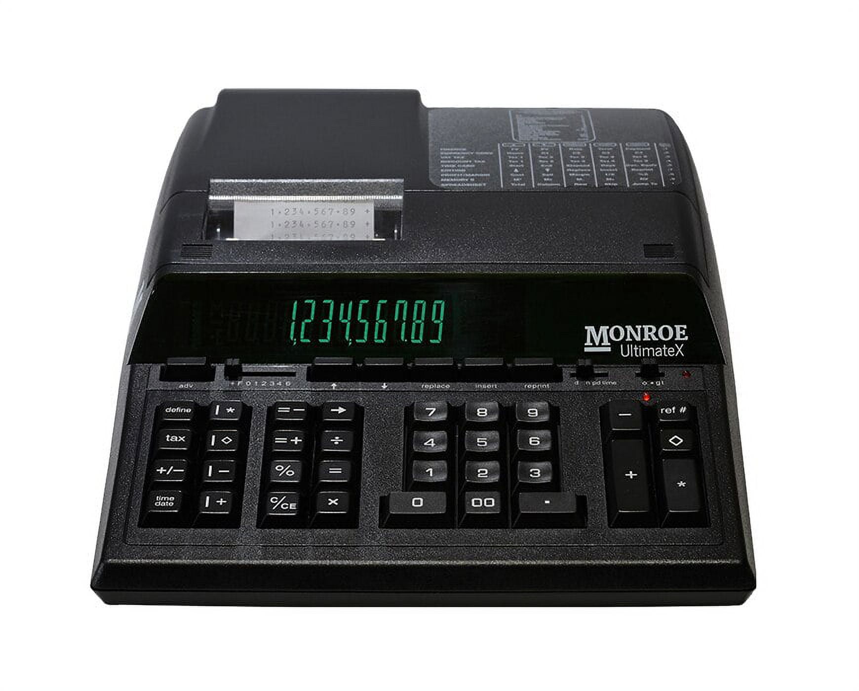 MONROE SYSTEMS FOR BUSINESS Printing Calculator, Model MNEULTIMATEXB, Black