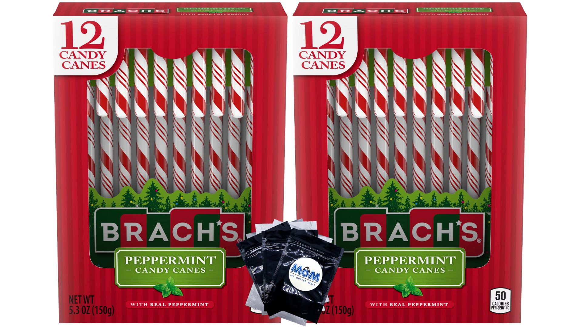 Brach's Peppermint Holiday Candy Canes, Christmas Stocking Stuffer