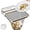 White + 50 filters, variant on ABPETE Sink Waste Rack with 100 Mesh Bags, Suction Cup Kitchen Sink Strainer Basket, Foldable Food Scrap Filter Holder for Kitchen Cleanup, White