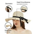 thumbnail image 3 of Giolshon Women's Sun Straw Hat Wide Brim Summer Hat Foldable Roll up Floppy Beach Hats, 3 of 6