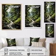 thumbnail image 4 of Designart "Enchanted Woods By The River" Forest Floater Framed Wall Art Living Room, 4 of 5