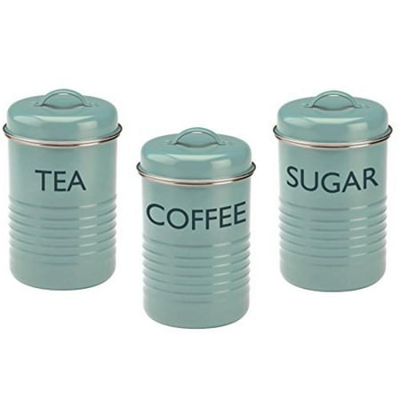 Typhoon Vintage Kitchen Tea Coffee Sugar Canisters Summer House Typhoon Vintage Kitchen Tea Coffee Sugar Canisters Summer House Blue Set Of