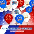 thumbnail image 2 of Pompotops Décoration 70 Ans Ballons Queens avec Ruban Doré Fête de Rue 2022 Célébration UK Liquidation, 2 of 8