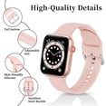 thumbnail image 2 of WFEAGL Silicone Band Apple Watch Soft Silicone Replacement Sport Strap 42mm 44mm 45mm Pink Sand, 2 of 5