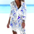 thumbnail image 2 of Cathalem Chemise pour Femmes Col Rond Manches Longues Tenue Tendance pour Femmes, Blanc P, 2 of 4