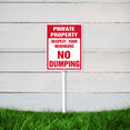 thumbnail image 3 of Kurmntregon No Dumping Sign With Stake No Dumping Yard Sign Private Property Sign Respect Your Neighbors 0.7 Aluminum Security Neighbor Garden Sign Porch Farmhouse Ranch Farm Courtyard, 3 of 7