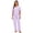 Light Purple, variant on Pajamas for Women 100% Cotton V Neck Sleepwear Short Sleeve Top with Long Pants Loungewear with Pockets Knit (Light Purple,M)