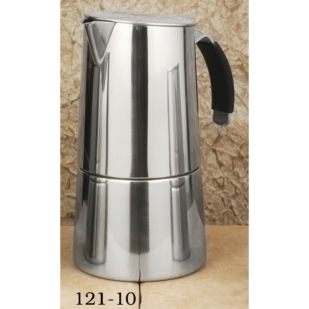 ILSA 10 Cup Stainless Steel Stove Top Espresso Maker