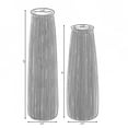 thumbnail image 4 of Decorative Modern Round Table Centerpiece Flower Vase with Gray Striped Design, 4 of 8
