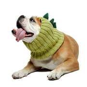 Zoo Snoods Dinosaur Dog Costume - Neck and Ear Warmer Hood for Pets (Large)