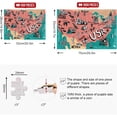 thumbnail image 3 of Dreamtimes USA American Map with State Name Famous Attractions Jigsaw Puzzles for Adults 500 Pieces Puzzle Buffalo Games, 3 of 7