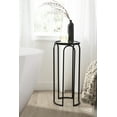 thumbnail image 6 of Kate and Laurel Pomeroy Modern Decorative Drink Table, 11 x 11 x 24, Mirrored Glass and Black, Contemporary Pedestal Table with Arched Base and Round Tabletop, 6 of 6