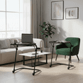 thumbnail image 2 of Homy Casa 2 Pack Chicago Industrial Folding Couch Tray Table Adjustable Height TV Snack Table with Cup Holder, Black, 2 of 6