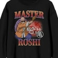 thumbnail image 2 of Dragon Ball Z Master Roshi Crew Neck Long Sleeve Men's Black Sweatshirt 
-Large, 2 of 3