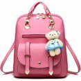 thumbnail image 1 of Mochila de cuero para niñas, minibolso de hombro acolchado de moda para adolescentes, tamaño pequeño, 1 of 5