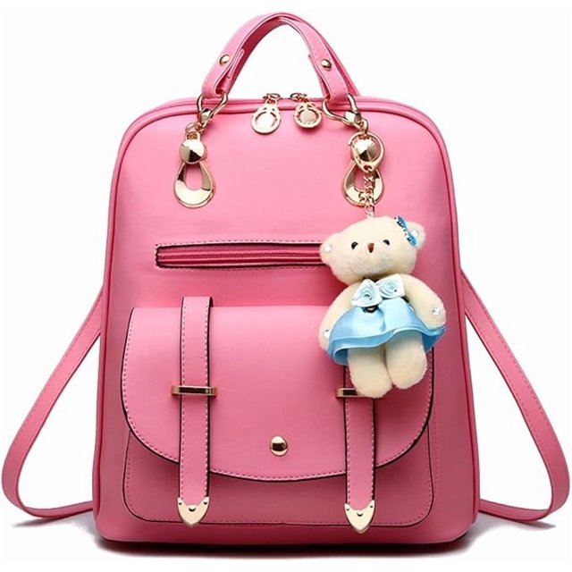 Mochila de cuero para niñas, minibolso de hombro acolchado de moda para adolescentes, tamaño pequeño