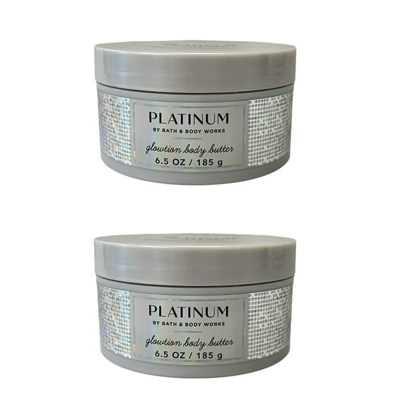 Bath & Body Works Platinum Glowtion Body Butter 6.5 oz 2 Pack