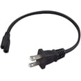 thumbnail image 2 of Toptekits Polarized NEMA 1-15P to IEC320 C7 18AWG AC Power Cord Power Supply Cable Wire, Compatible to PC, Monitor, Printer, Projector, Game Console, HDTV and Speaker (1ft/0.3m), 2 of 8