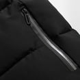 thumbnail image 3 of Mens Hooded Puffer Vest Big & Tall Quilted Padded Coat Zipper Pocket Sleeveless Warm Jackets with Detachable Hood Black, XL, 3 of 7