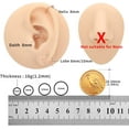 thumbnail image 3 of PinesC 2 Pcs G23 Titanium Heart Daith Piercing Jewelry Rook Tragus Clicker Ring Cartilage Earrings 16G, 3 of 5