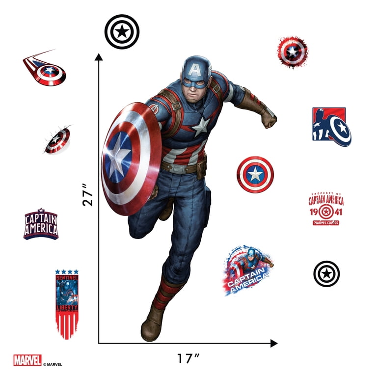 Captain America Avengers Tin Sign - Retro Arcade Marquee Metal Decor, 4x11 Inch, Game Room Wall Art