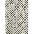 thumbnail image 2 of Unique Loom Ruth Trellis Shag Rug ,Rectangle,6' 1" x 9' 0" White and Black Modern Trellis Living Room Bed Room Dining Room, 2 of 4