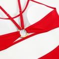 thumbnail image 7 of LIUJUNSHOP Women's Solid Spaghetti Strap Bralette Bikini Set Two Piece Swimsuit, 7 of 7