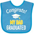 thumbnail image 3 of Inktastic Congrats My Dad Graduated with Cap Boys or Girls Baby Bib, 3 of 4