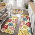 thumbnail image 2 of Pioneer Flower Floral Print Pattern Kitchen Rugs Sets Of 3,Kitchen Runner Rugs Non Skid Washable,Decorative Kitchen Floor Mats for Kitchen,Sink,Laundry,17"x30"+ 17"x47" + 17"x59", 2 of 6
