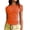 Orange, variant on EGNMCR T Shirts for Women Women's Short Sleeve Solid Color Basics Crewneck Casual Top Pullover T-shirt