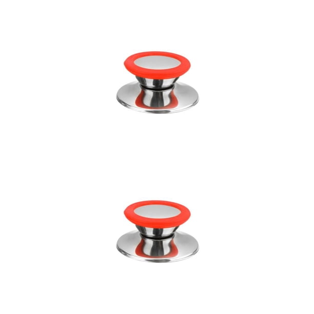 Perilla Universal Inteprter Acero Inoxidable Rojo Pequeño 2piezas