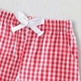 thumbnail image 4 of Povozer 4th Of July Outfits Toddler Boy Red White Blue Boys Clothes Boy's Summer Independence Day Short Sleeved Outfit Red White Checkered Shorts Set Of 2pcs Size 2-3 Years,Light Blue, 4 of 5