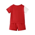 thumbnail image 5 of Baby Boy Outfits Toddler Boys Clothes Set Kids Summer Patchwork Printed Short Sleeve Basketball 3 6 12 18 24 Months 3T T shirt + Drawstring Pants Shorts Two Piece 2PCS, 5 of 6