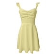 thumbnail image 4 of Vestido sin espalda de gasa lisa para mujer - Tirantes finos, ropa de oficina/casual - Tallas S-XL, 4 of 5