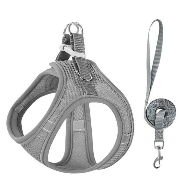 Arnés reflectante de malla para mascotas, chaleco transpirable para perros y gatos, con pecho acolchado y correas ajustables para perros pequeños, medianos y grandes
