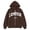 Brown, variant on Product Category Women's Hoodies & Sweatshirts - Hoodies For UK 2026 Winter jackets oversized zip up longline casual pullovers with crewneck long sleeves fashion