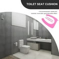 thumbnail image 4 of GOOHOCHY Soft Warm Washable Silicone Toilet Seat Cover for Bathroom in Violet Color Fits Most Standard Toilets, 4 of 6