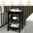 thumbnail image 6 of Costway 3-tier Nightstand Sofa Side End Accent Table Storage Display Shelf Espresso, 6 of 11