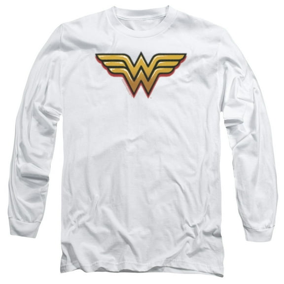 Wonder Woman Airbrush Ww Long Sleeve Adult 18/1 T-Shirt White