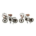 thumbnail image 6 of 10"W, 7"H Black Metal Bike Sculpture with Wood Accents, by DecMode (2 Count), 6 of 9