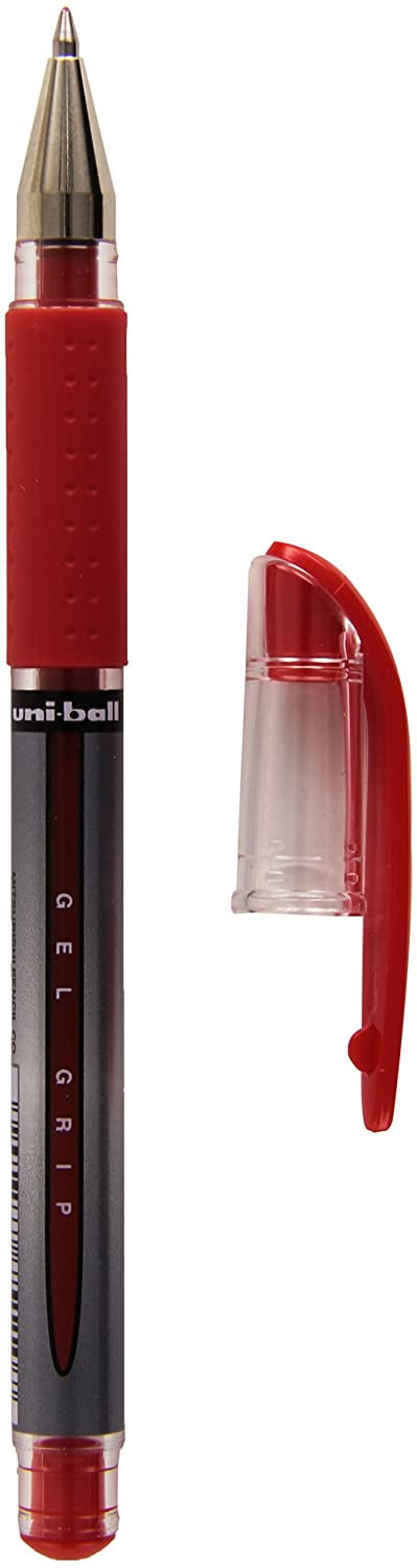 uni-ball 751107000 UM-151S Signo Gel Pens with Gel Grip, Red Gel, 0.7mm Stainless Steel Nib (Pack of 12) 12 Red