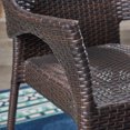 thumbnail image 3 of GDF Studio Alametos Outdoor Acacia Wood and Wicker 5 Piece Dining Set, Teak and Multibrown, 3 of 13