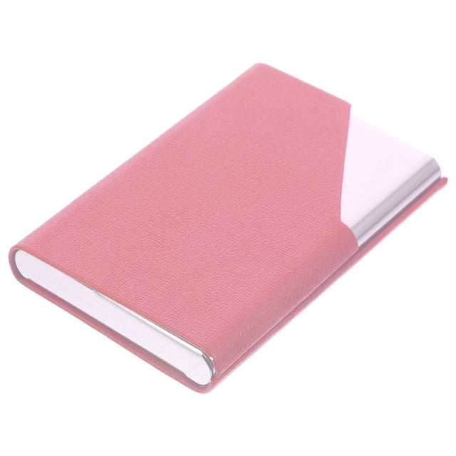 OHOIOLLA Portatarjetas Metálico Rosa Estilo Maletín Para Tarjetas De Crédito Y Visita Organizadas