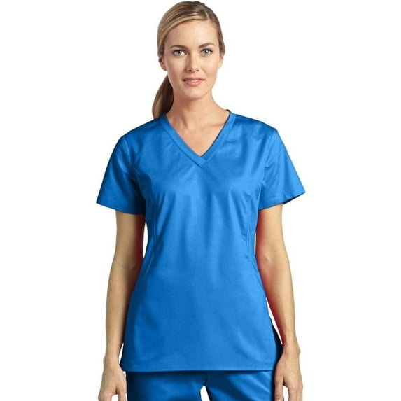 Allure by White Cross Women's V-Neck Stretch Side Solid Scrub Top