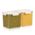 thumbnail image 1 of Sorbus 2-Pack Medium Tall Square Airtight Food Storage Containers – Clear Stackable Pantry, 1 of 8