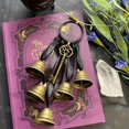 thumbnail image 2 of GQDIN Witch Bells for Door Knob Hanger - Wind Chimes for Clearing Negative Energy - Boho Witchy Home Room Decor, Spiritual Gift for Meditation & Protection, 2 of 9