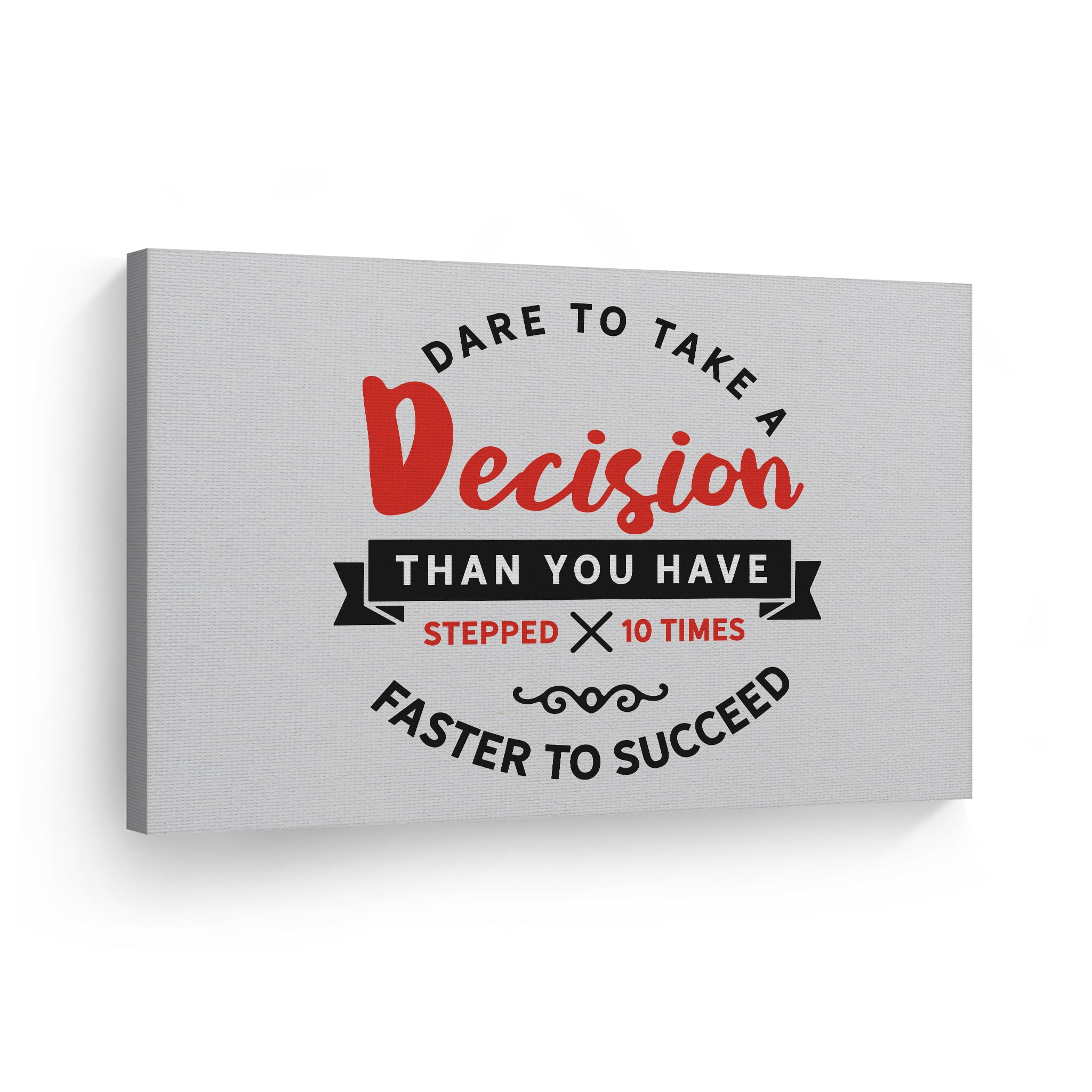 Smile Art Design Dare to Take a Decision Lettering Red Black and White ...