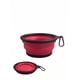 thumbnail image 1 of Plato Para Perro Plegable Silicona Portatil Viaje Mascotas Rojo, 1 of 5