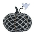 thumbnail image 2 of BGZLEU Fabric Decorative Soft Wool Pumpkin Exquisite Polyester Pumpkins Thanksgiving Halloween Party Decoration, Halloween Thanksgiving Party Fabric Pumpkin Decoration (Black), 2 of 6