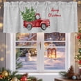 thumbnail image 5 of Valances for Windows Merry Christmas Winter Rod Pocket Cafe Window Treatments Valance Curtains for Kitchen Bathroom Laundry Basement Windows 60"x14", 5 of 7